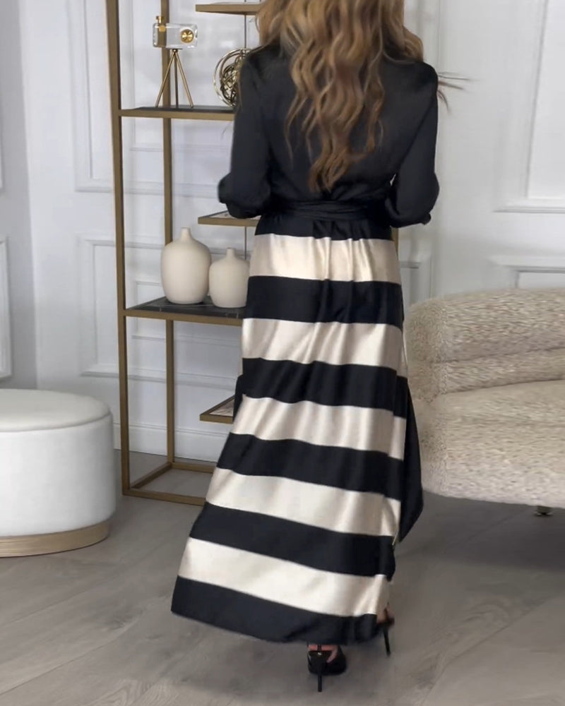 Sophie - Striped Elegance Dress