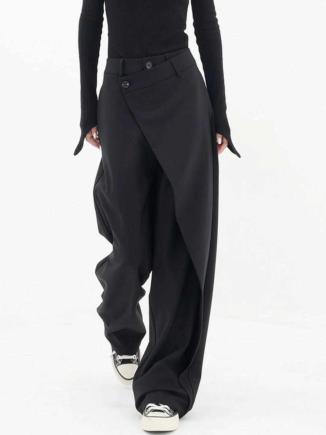 Avery - Asymmetric Wide Leg Trousers