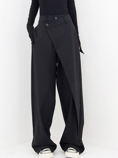 Avery - Asymmetric Wide Leg Trousers