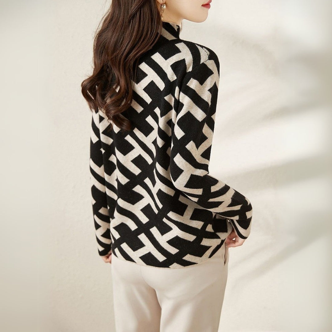 Nancy - Stylish High Neck Jumper