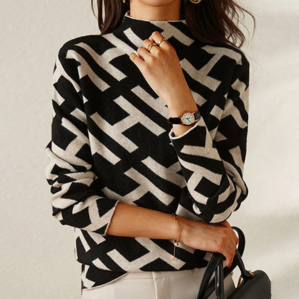 Nancy - Stylish High Neck Jumper