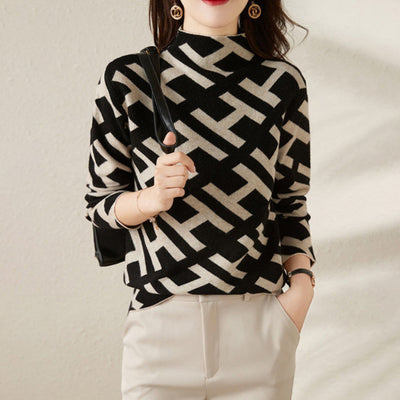 Nancy - Stylish High Neck Jumper