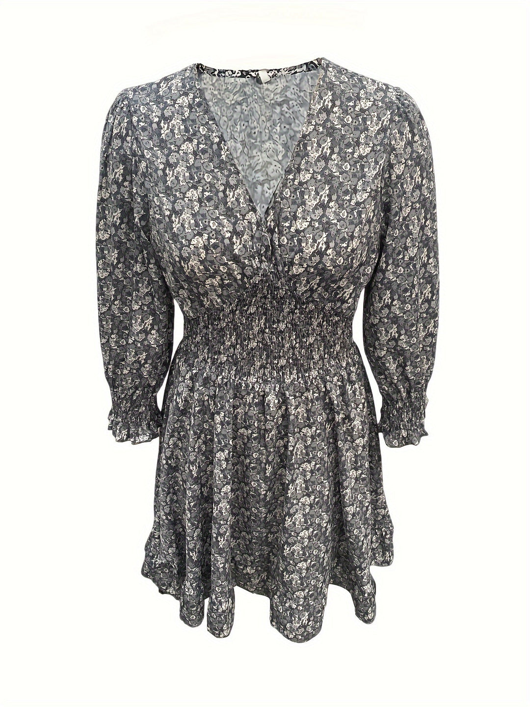 Della - Floral Shirred Waist Dress