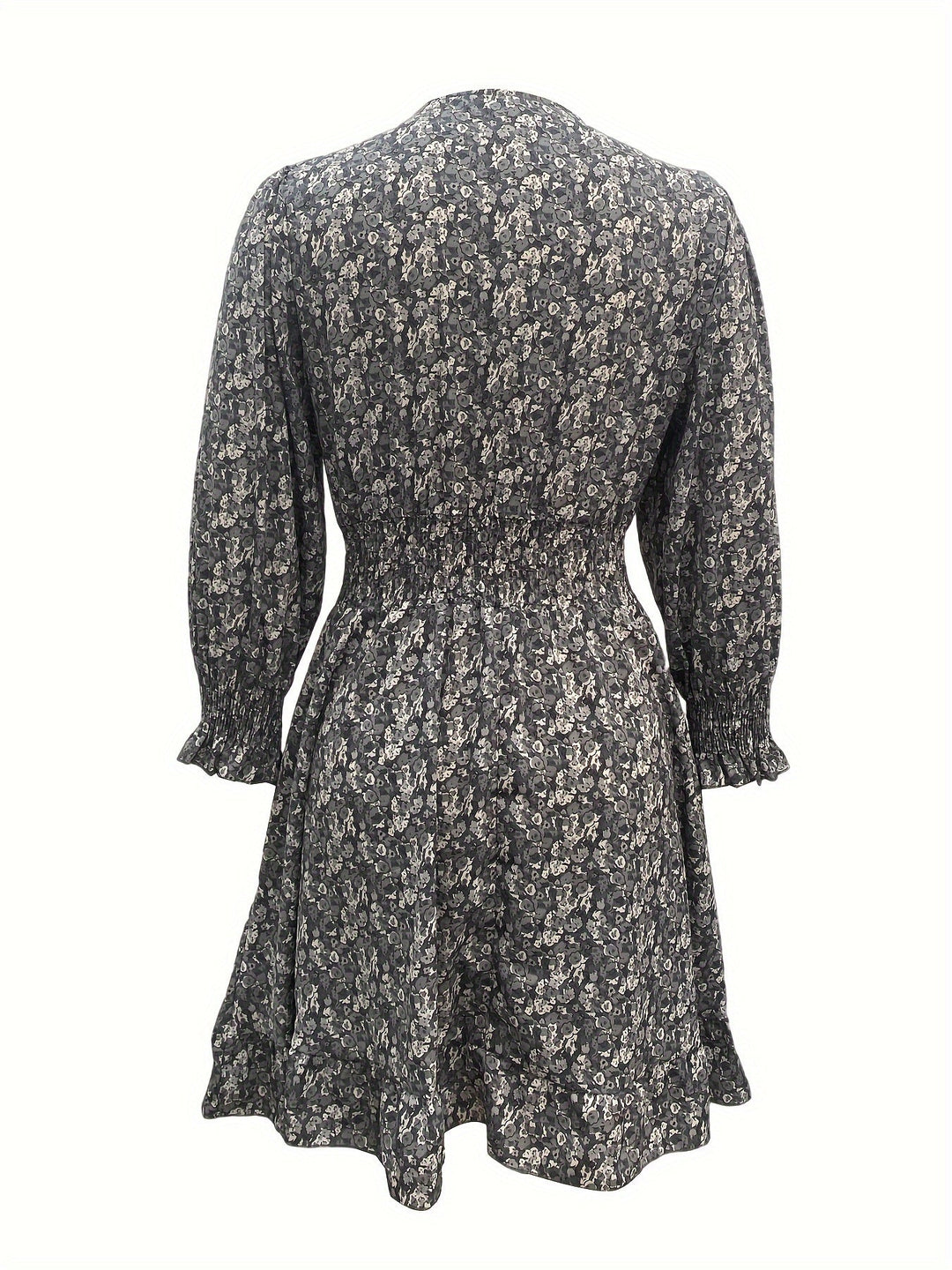Della - Floral Shirred Waist Dress