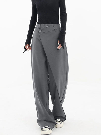 Avery - Asymmetric Wide Leg Trousers