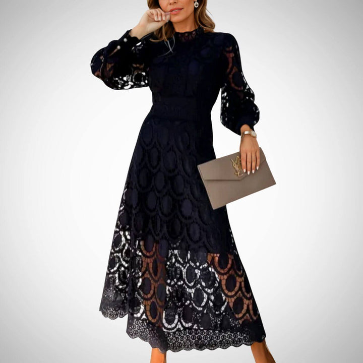 Amara - Flattering Lace Maxi Dress
