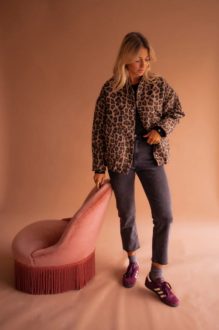 Leona - Leopard Bomber Jacket