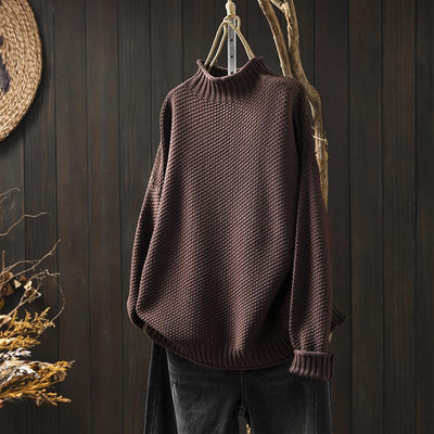 Amelia - Funnel Neck Knitted Jumper