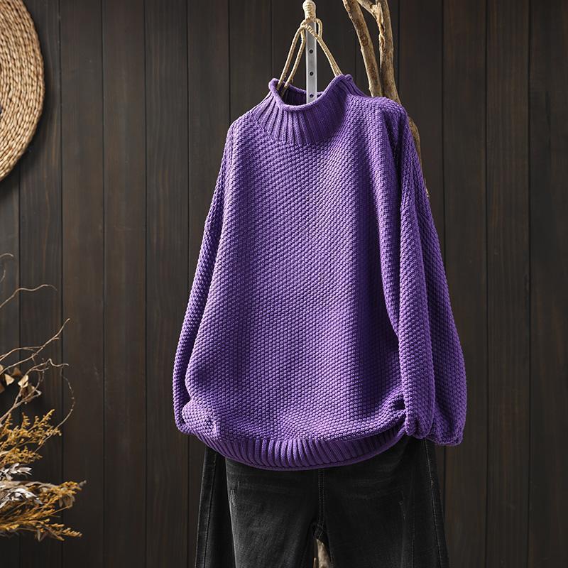 Amelia - Funnel Neck Knitted Jumper