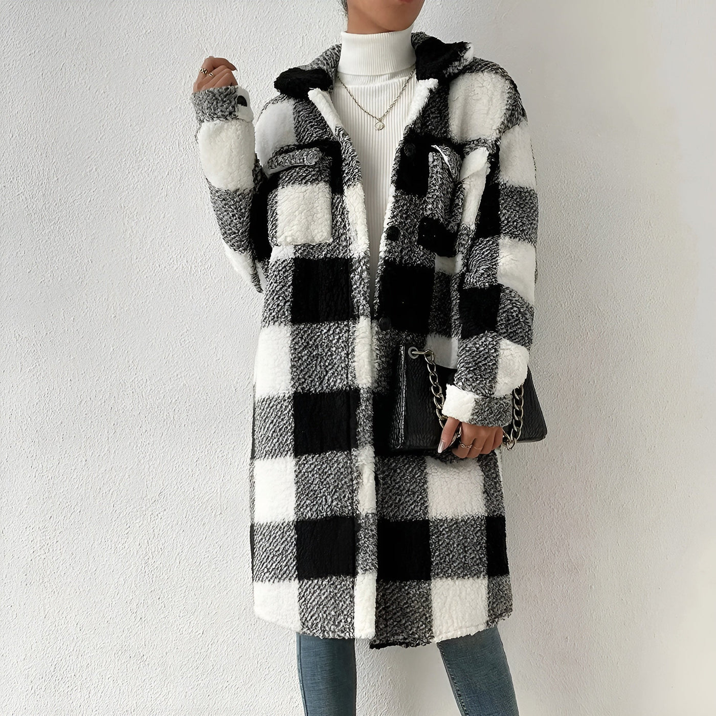 Estella - Plaid Trench Coat