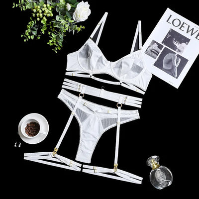 Obsidian - 3-Piece French Lingerie Set