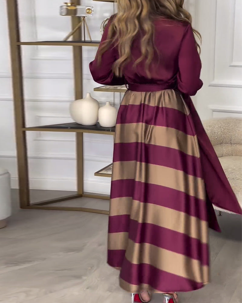 Sophie - Striped Elegance Dress