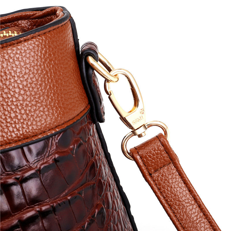 Ella - Vintage Croc-Effect Handbag