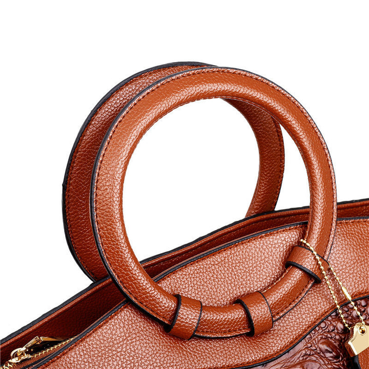 Ella - Vintage Croc-Effect Handbag