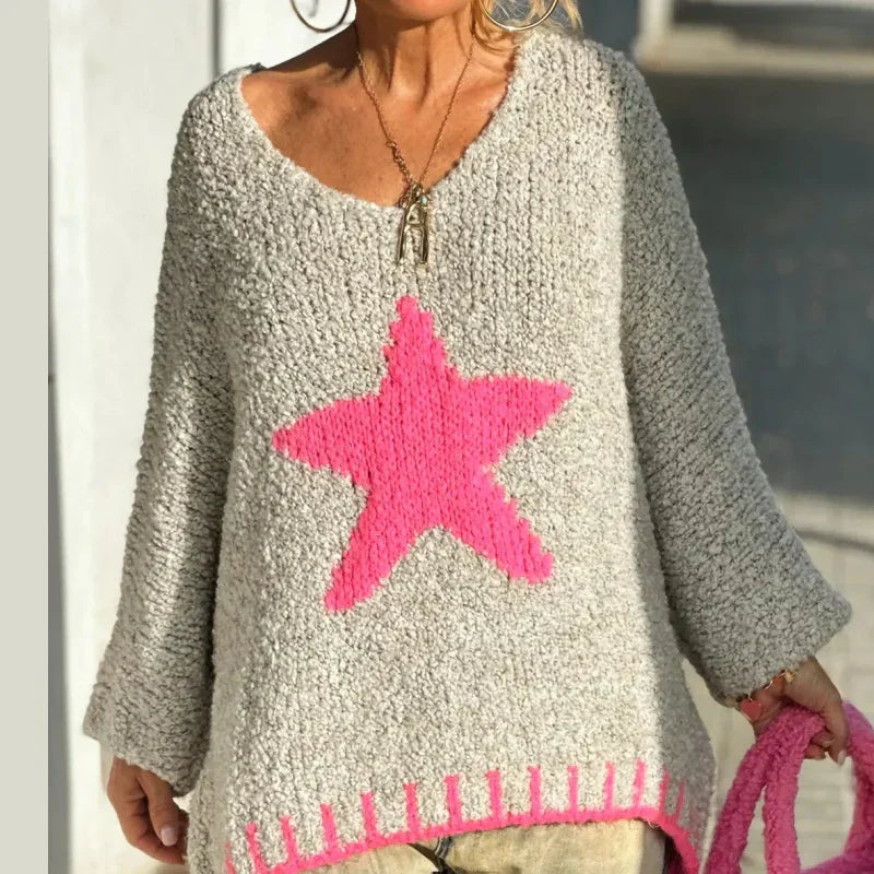 Aria - V-neck Knit Jumper